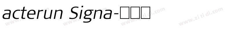 acterun Signa字体转换